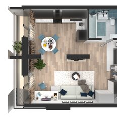 Квартира 36,6 м², 1-комнатная - изображение 4