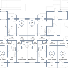 Квартира 48,3 м², 1-комнатная - изображение 3