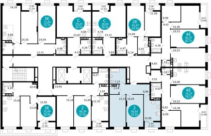 60 м², 2-комнатная квартира 19 500 000 ₽ - изображение 64