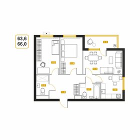 65,9 м², квартира-студия 9 179 870 ₽ - изображение 24