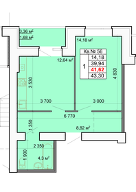 40 м², 1-комнатная квартира 3 687 000 ₽ - изображение 31