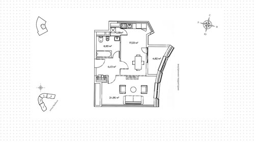 Квартира 59 м², 2-комнатная - изображение 1