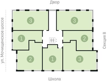 Квартира 57 м², 1-комнатная - изображение 2