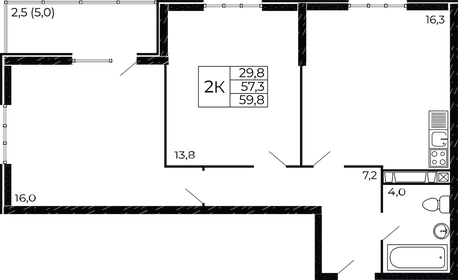 56 м², 2-комнатная квартира 6 250 000 ₽ - изображение 66