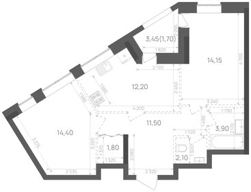 71,4 м², 3-комнатная квартира 13 380 000 ₽ - изображение 77