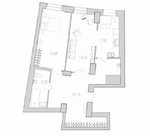 Квартира 63,6 м², 2-комнатная - изображение 1