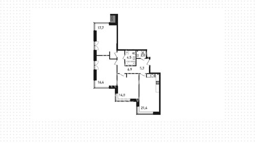 Квартира 98 м², 4-комнатная - изображение 1