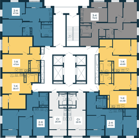 61 м², 2-комнатная квартира 8 489 000 ₽ - изображение 23