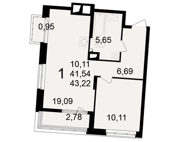 46,8 м², 1-комнатная квартира 4 350 000 ₽ - изображение 36