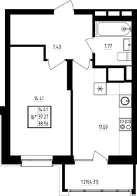 37,6 м², 1-комнатная квартира 8 070 000 ₽ - изображение 32