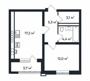 45,1 м², 1-комнатная квартира 6 521 625 ₽ - изображение 40