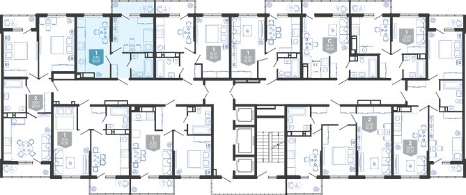 36,6 м², 1-комнатная квартира 7 347 450 ₽ - изображение 43