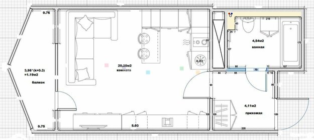 Квартира 30,1 м², студия - изображение 1