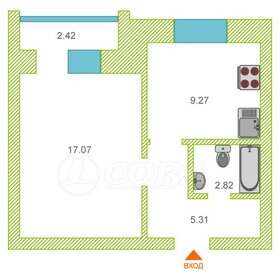 Квартира 34,8 м², 1-комнатная - изображение 1