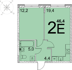 49 м², 1-комнатная квартира 5 800 000 ₽ - изображение 54