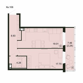 Квартира 52,2 м², 1-комнатная - изображение 2