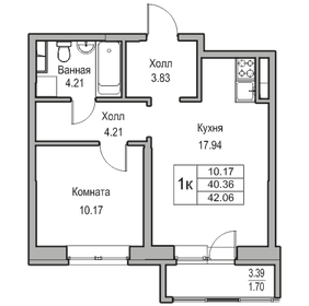 41,5 м², 1-комнатная квартира 8 055 112 ₽ - изображение 28