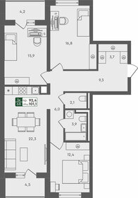 36,8 м², 1-комнатная квартира 4 017 920 ₽ - изображение 38