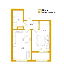 Квартира 34,8 м², 1-комнатная - изображение 1