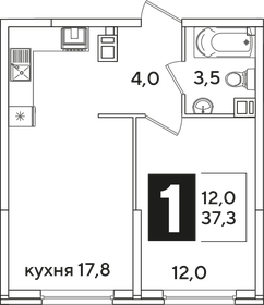 35,7 м², 1-комнатная квартира 7 075 740 ₽ - изображение 35