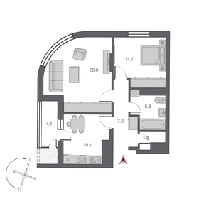 56,8 м², 3-комнатная квартира 9 940 000 ₽ - изображение 112