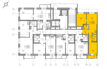 53,9 м², 2-комнатная квартира 9 344 016 ₽ - изображение 68