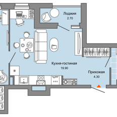 Квартира 51 м², 2-комнатная - изображение 2