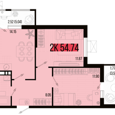 Квартира 54,7 м², 2-комнатная - изображение 4