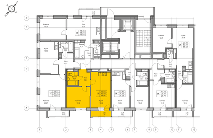 42,4 м², 1-комнатная квартира 8 252 438 ₽ - изображение 28