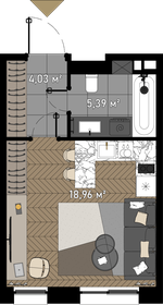 26,8 м², апартаменты-студия 15 281 475 ₽ - изображение 47