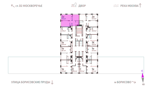 57,1 м², 2-комнатная квартира 25 219 414 ₽ - изображение 27