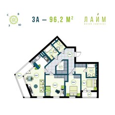 Квартира 99,6 м², 4-комнатная - изображение 4