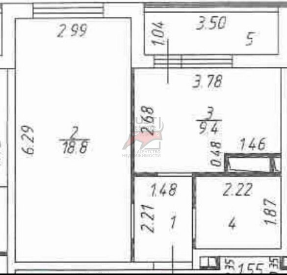 37 м², 1-комнатная квартира 5 800 000 ₽ - изображение 1