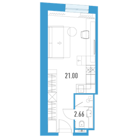 Квартира 23,7 м², студия - изображение 1