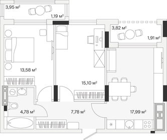 Квартира 62,3 м², 2-комнатная - изображение 1