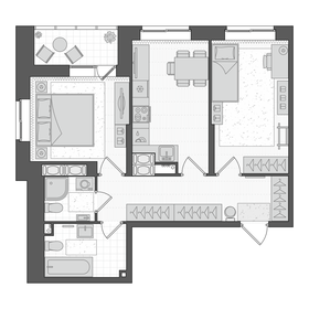 54,3 м², 2-комнатная квартира 10 736 110 ₽ - изображение 69