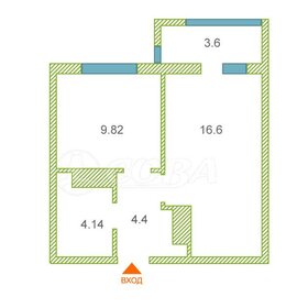 Квартира 34,6 м², 1-комнатная - изображение 1