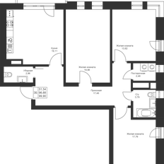 Квартира 99,9 м², 3-комнатная - изображение 3