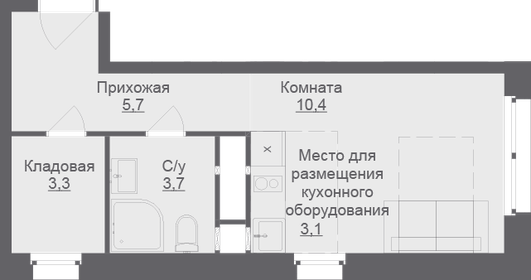24,8 м², квартира-студия 5 100 000 ₽ - изображение 52