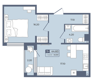 49,4 м², 3-комнатная квартира 5 490 000 ₽ - изображение 78