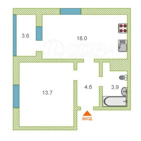 Квартира 39,8 м², 1-комнатная - изображение 1