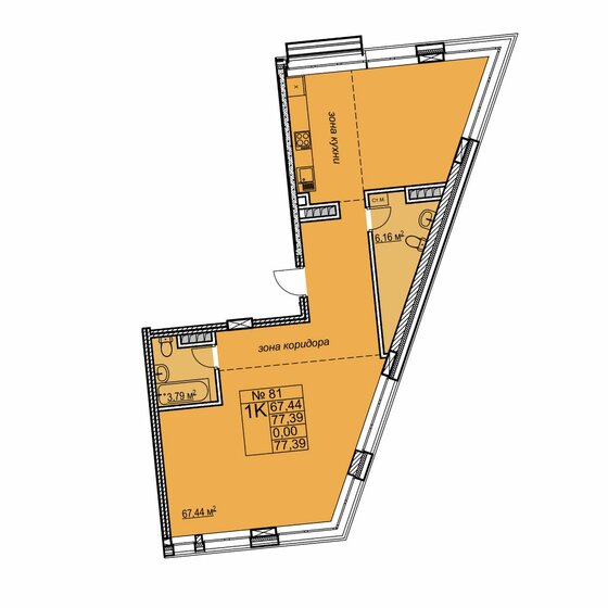 77,4 м², 2-комнатная квартира 28 640 000 ₽ - изображение 1