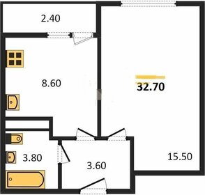 Квартира 33 м², 1-комнатная - изображение 4