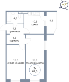 61 м², 2-комнатная квартира 6 750 000 ₽ - изображение 70