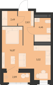 Квартира 32,9 м², студия - изображение 1