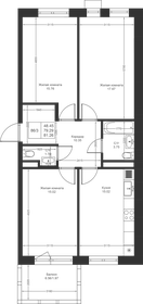 74 м², 3-комнатная квартира 11 300 000 ₽ - изображение 83
