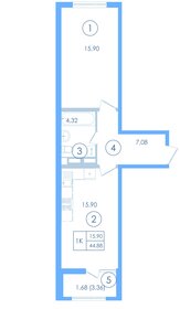 45 м², 2-комнатная квартира 6 600 000 ₽ - изображение 59