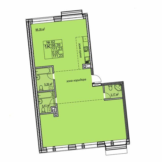 111,2 м², 4-комнатная квартира 40 050 000 ₽ - изображение 1