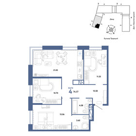 76,4 м², 4-комнатная квартира 8 590 000 ₽ - изображение 9