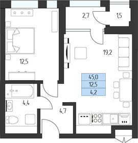 43,6 м², 1-комнатная квартира 14 526 600 ₽ - изображение 26